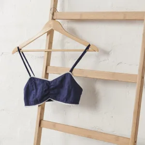 Linen Bralette - Navy | Jade and May