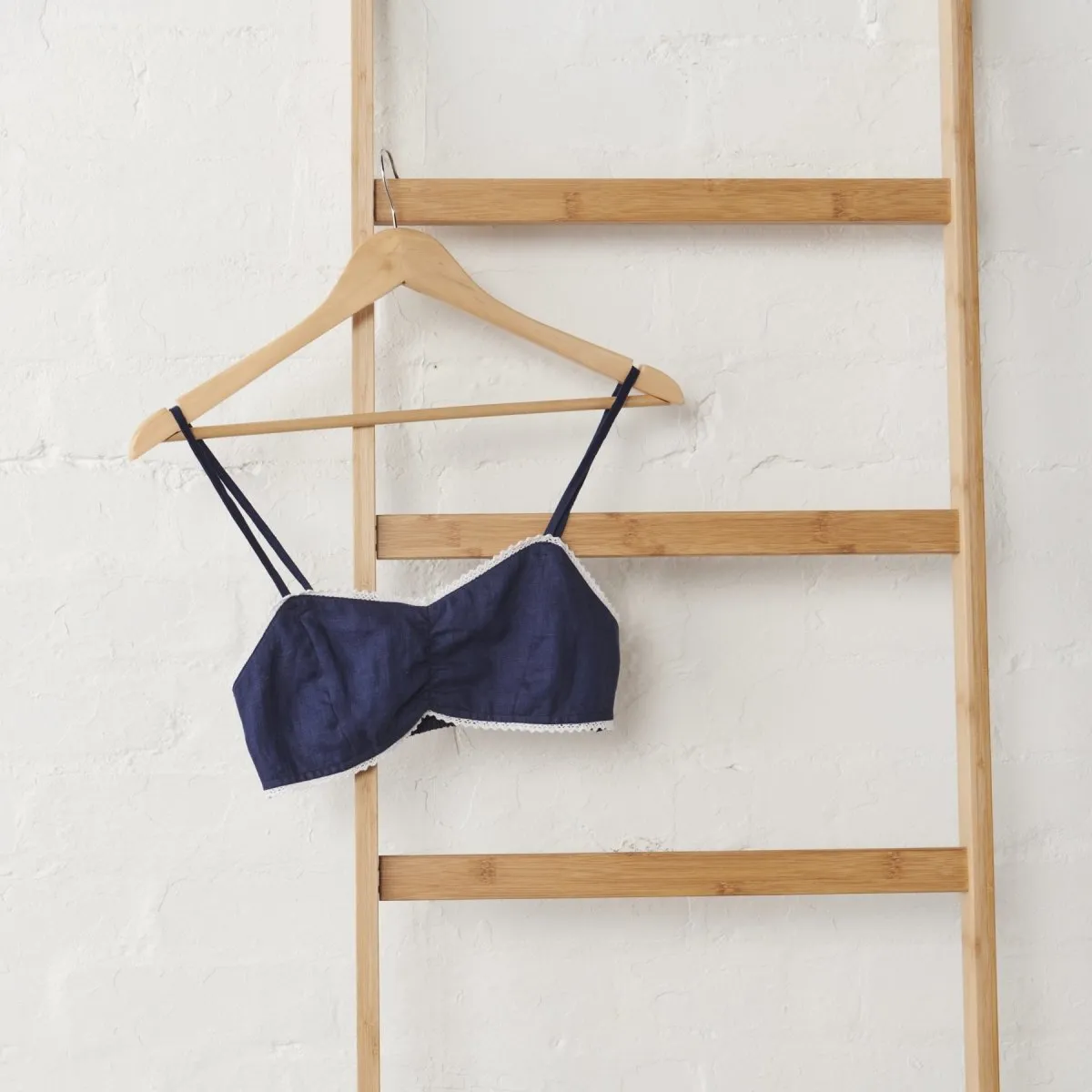 Linen Bralette - Navy | Jade and May