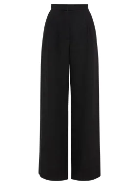 Linen Pleated Detail Trousers