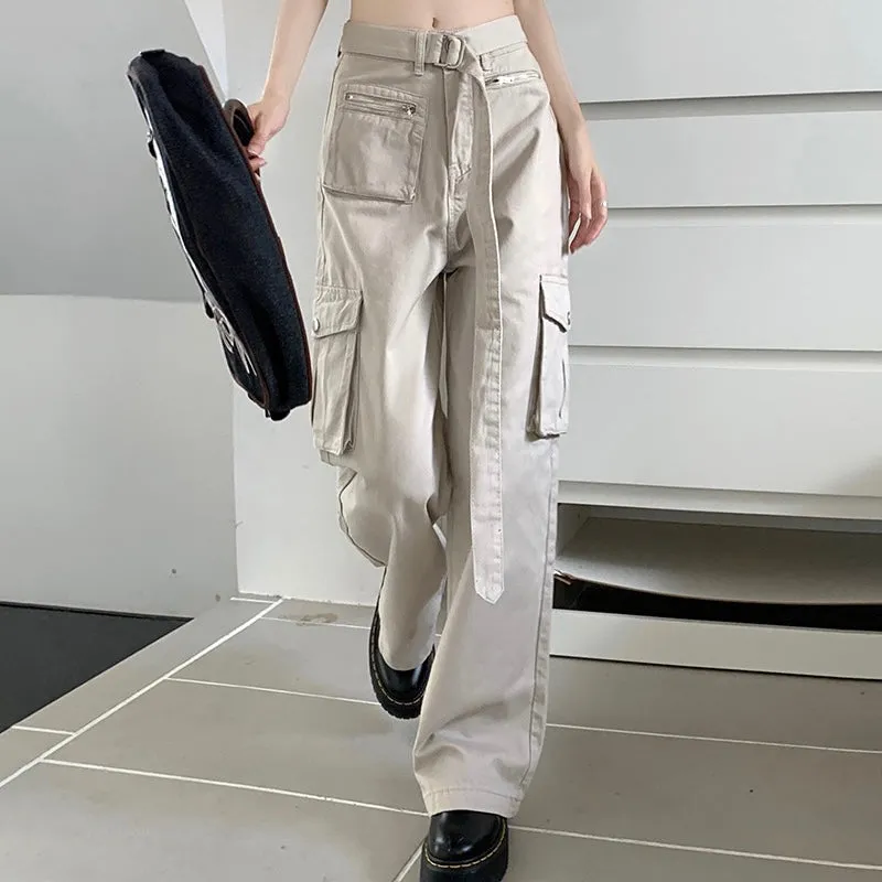 Long Belt Cargo Pants