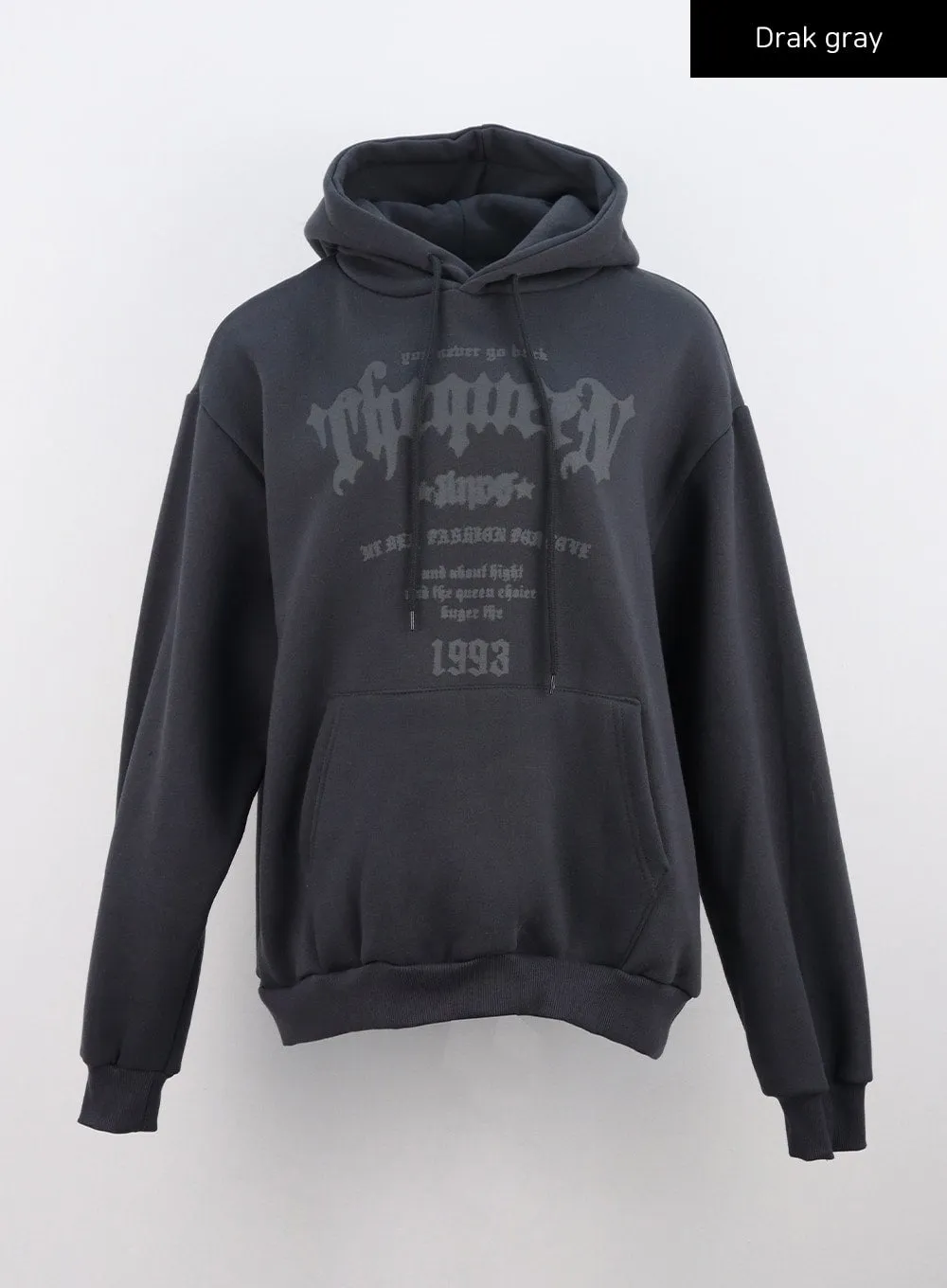 Loose Fit Fleeced Graphic Hoodie CO330