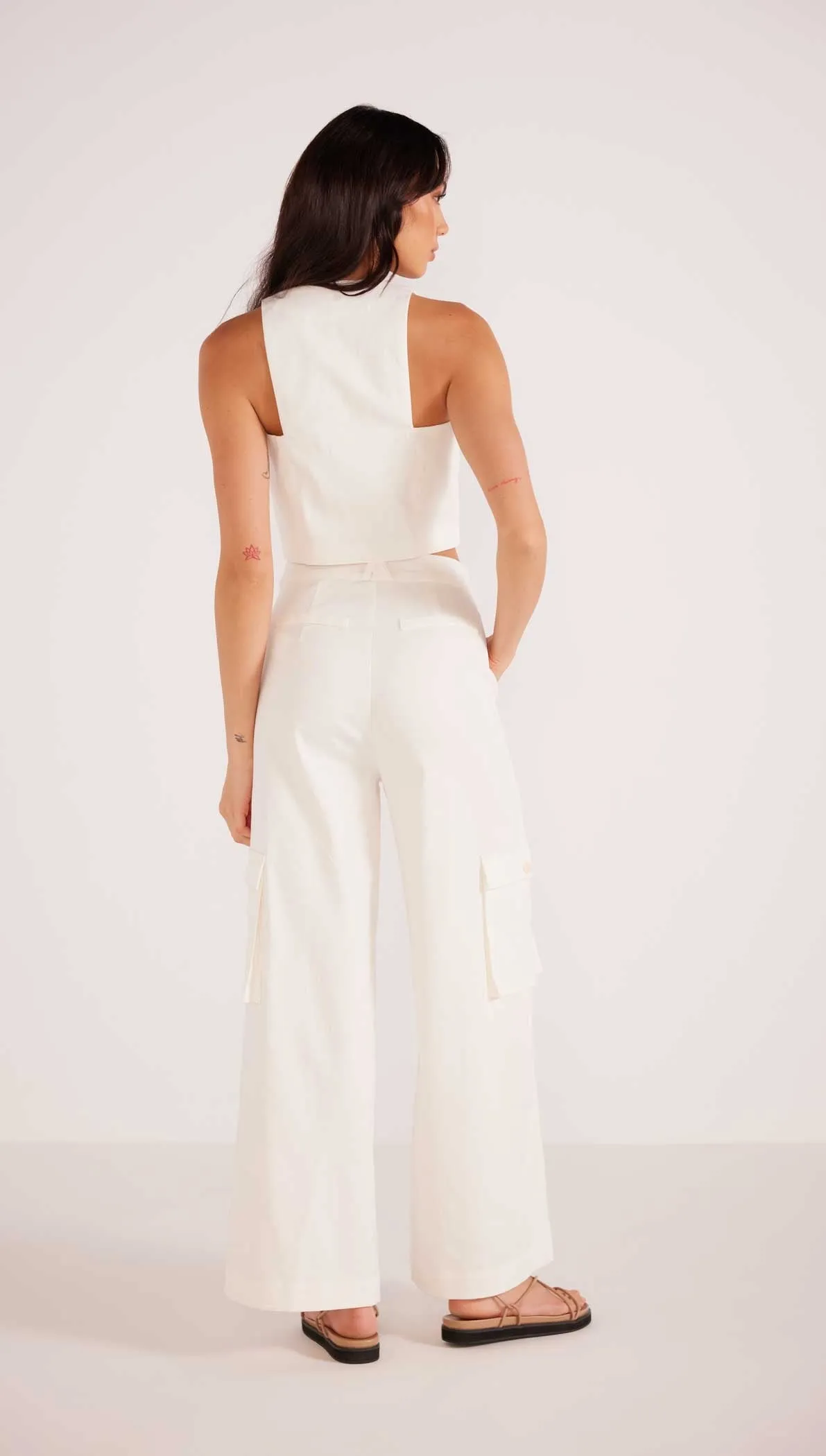 Lottie Halter Neck Vest | White