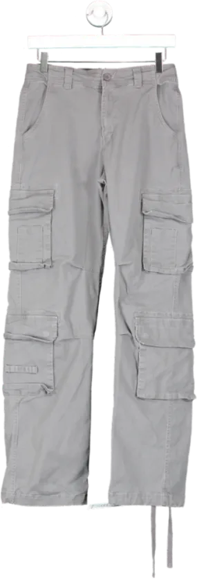 luxe to kill Grey Oversized Cargo Pocket Pants UK 8