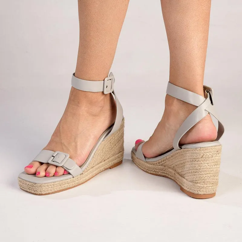 Madison Annabella Espadrille Wedge - Grey