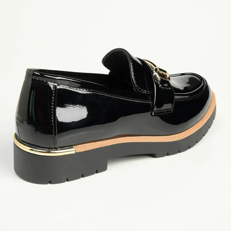 Madison Benji Loafer with Chain Detail - Black