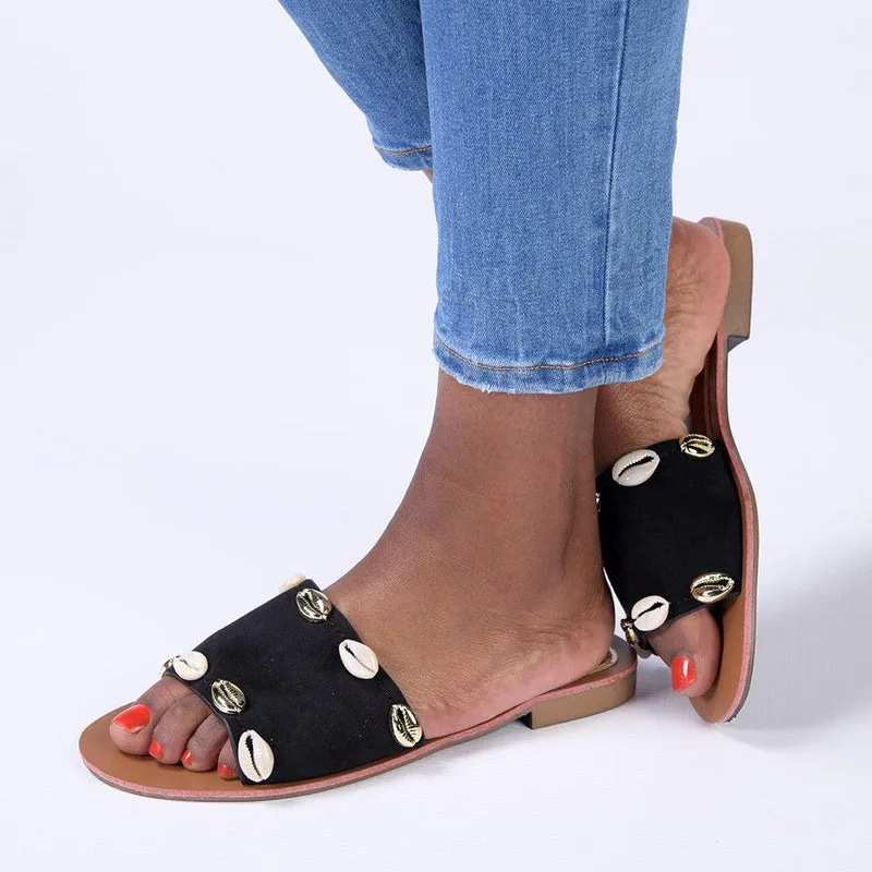 Madison Cassandra Push in Sandals - Black