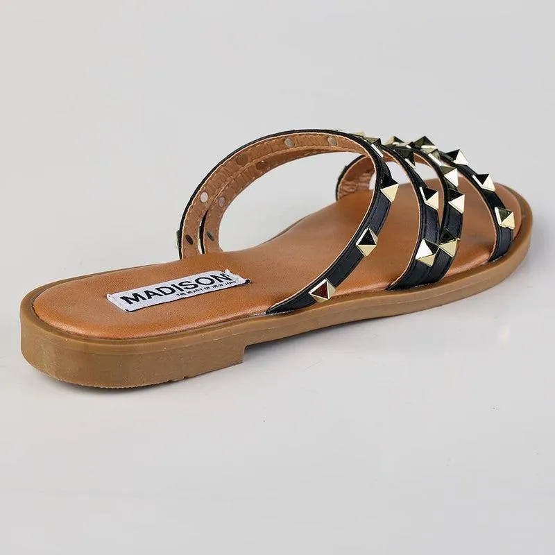 Madison Marian Studded Sandal - Black