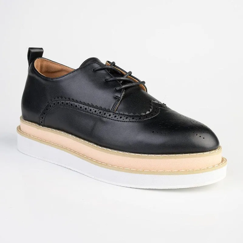 Madison Maya 2 Lace Up Brogues - Black