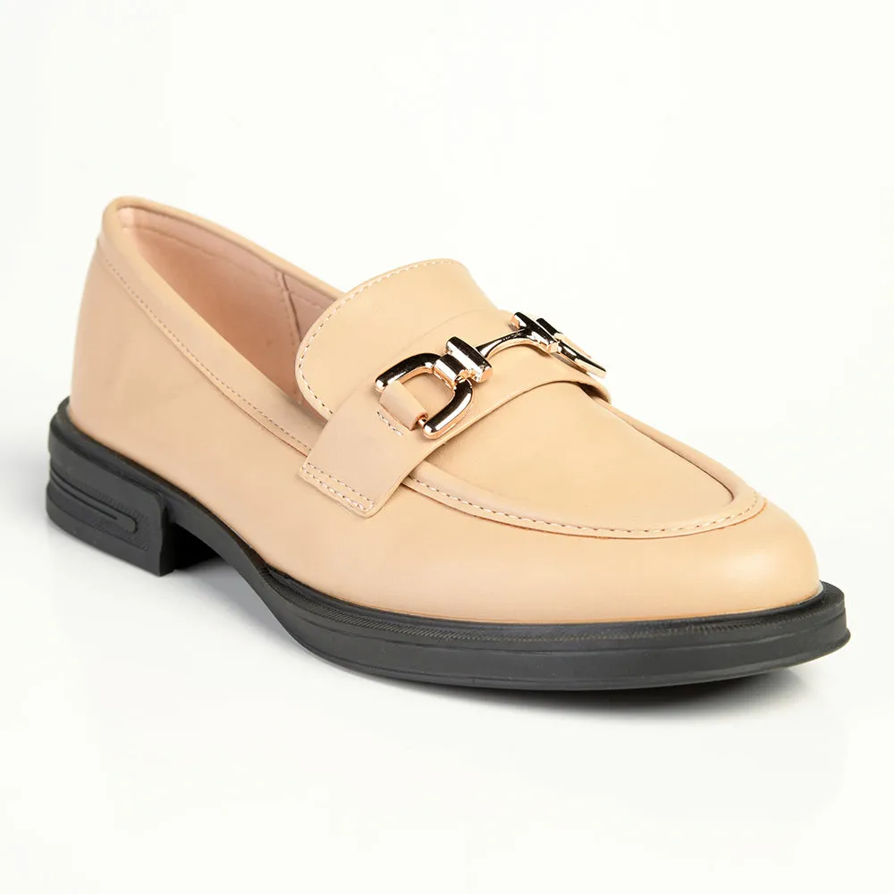 Madison Poppy Platform Loafer - Nude