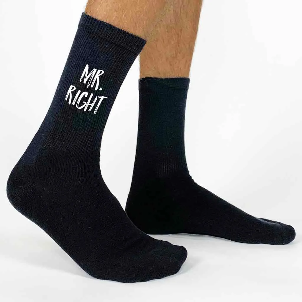 Mr. Right and Mrs. Always Right - Personalized Socks