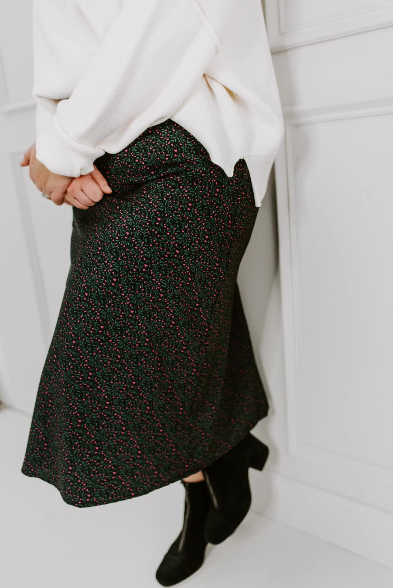 New Ambitions Floral Midi Skirt