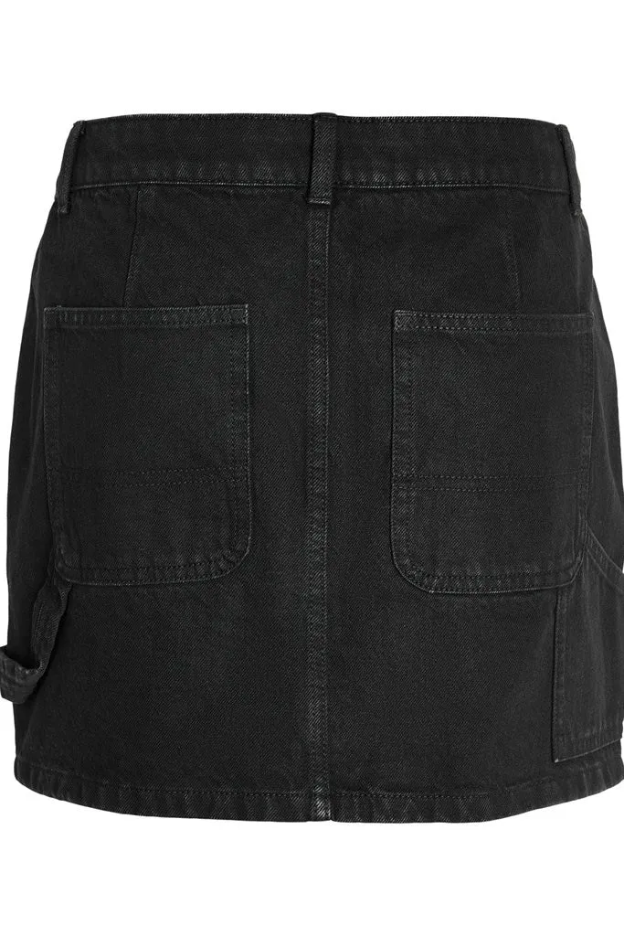 NMEmily Cargo Nederdel - Sort Denim