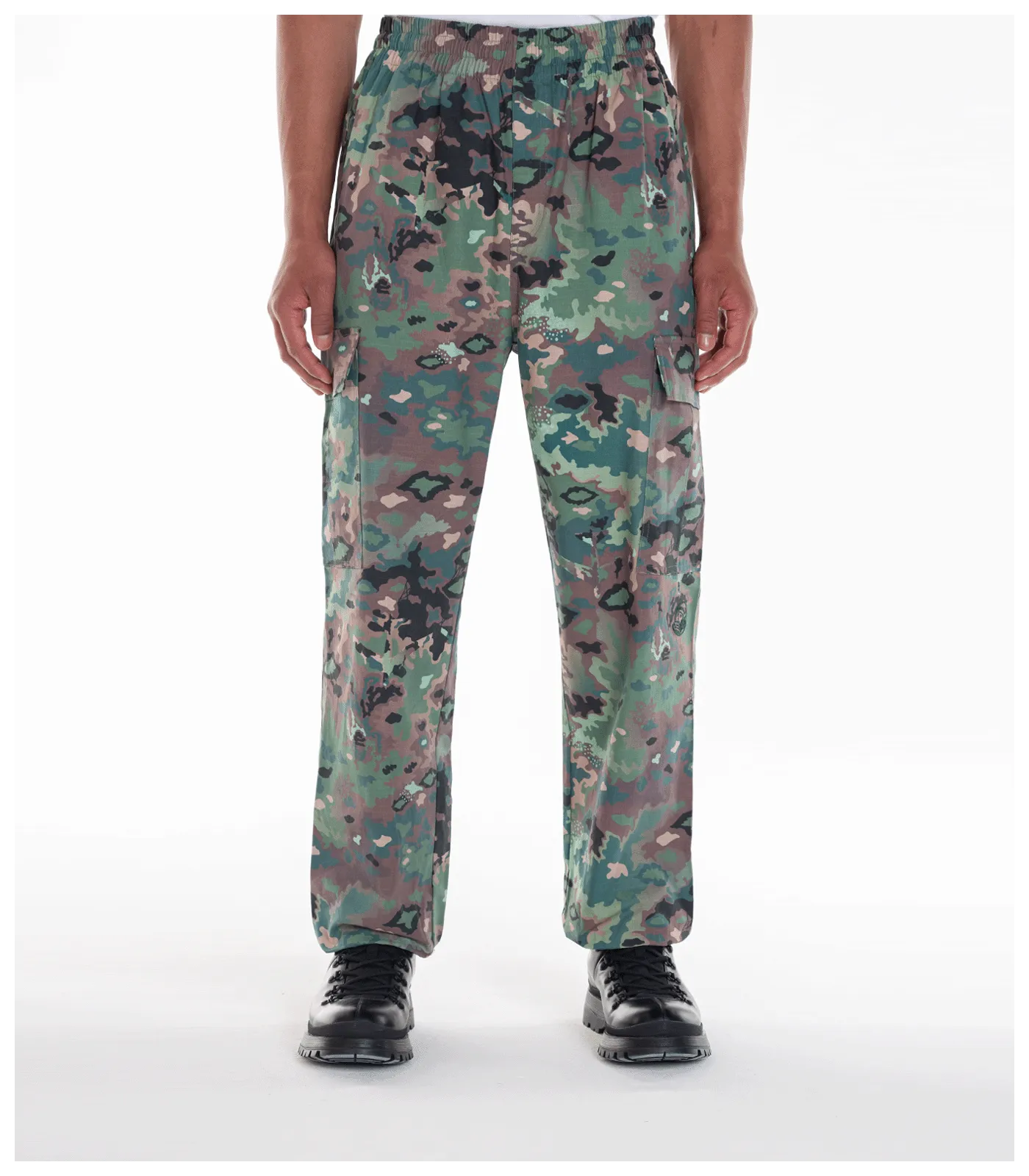 NOTHING CAMO CARGO PANTS - GREEN