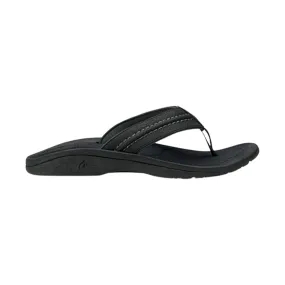 Olukai Men's Hokua Flip Flop - Black/Dark Shadow