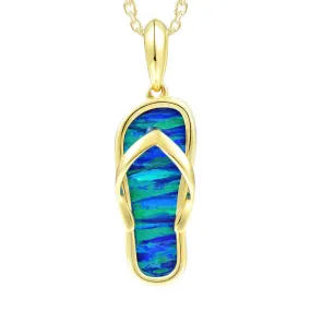 Opal Beach Slipper Pendant