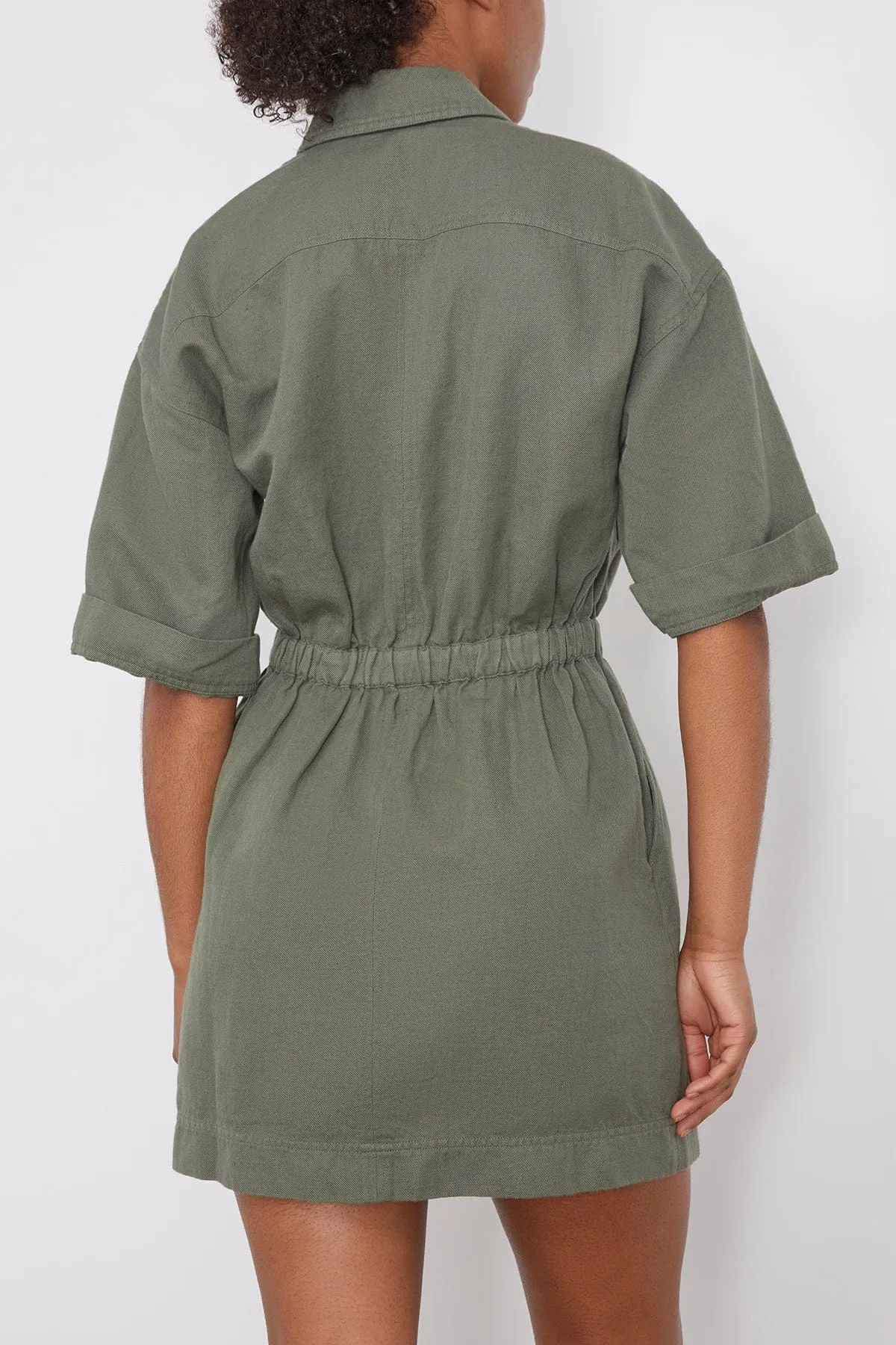 Palmera Mini Dress in Thyme