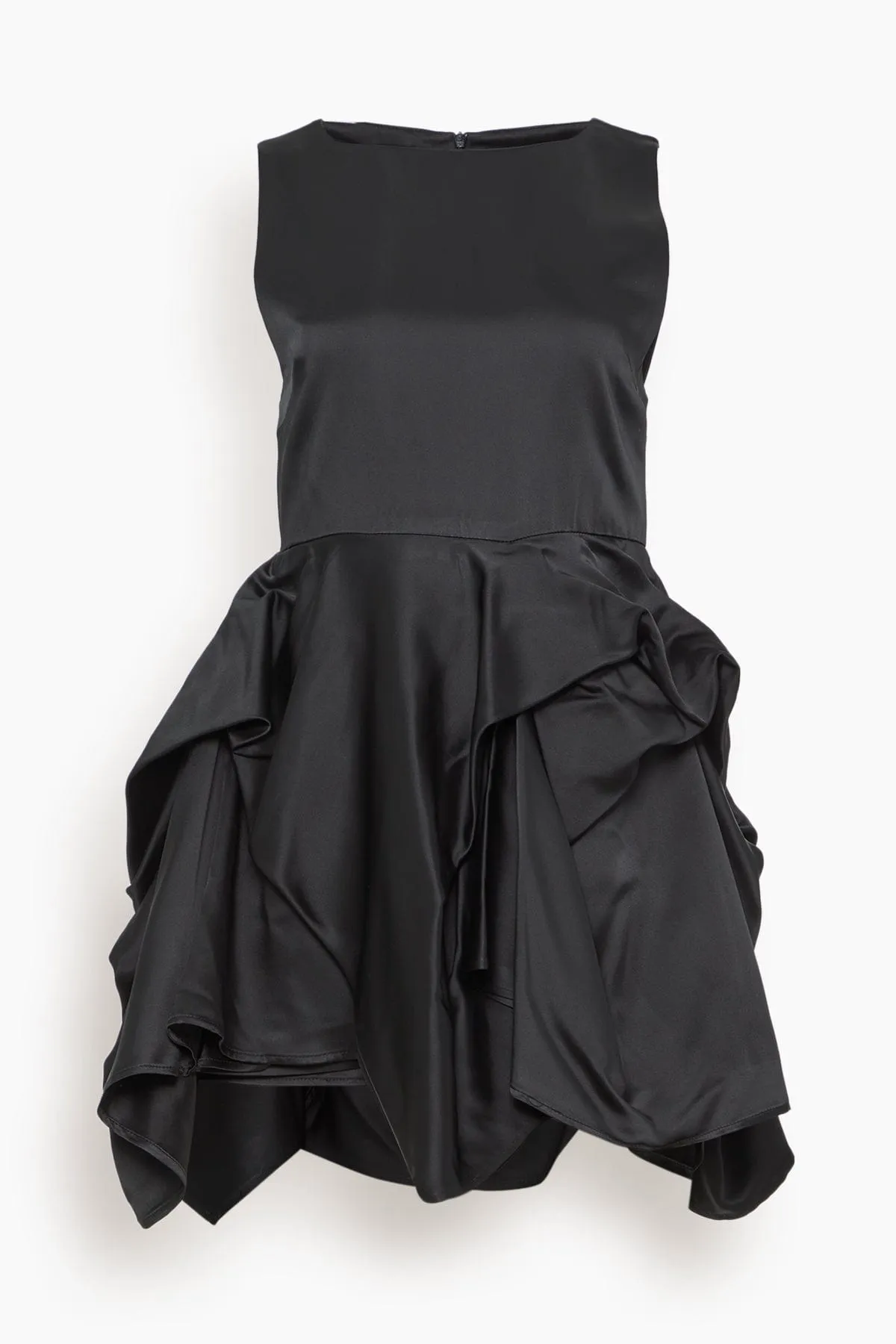 Peplum Bustier Dress in Black