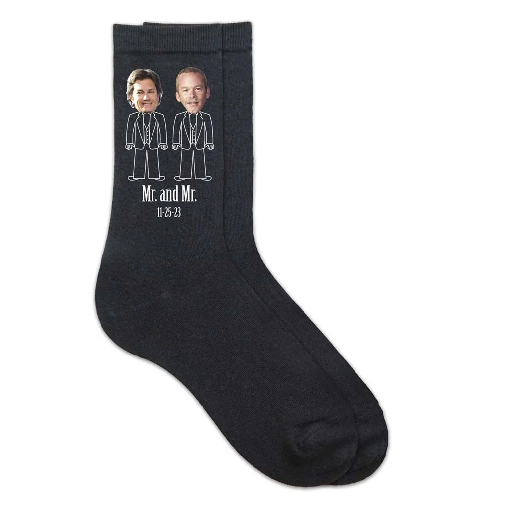 Personalized Mr. & Mr. Wedding Socks with Photos