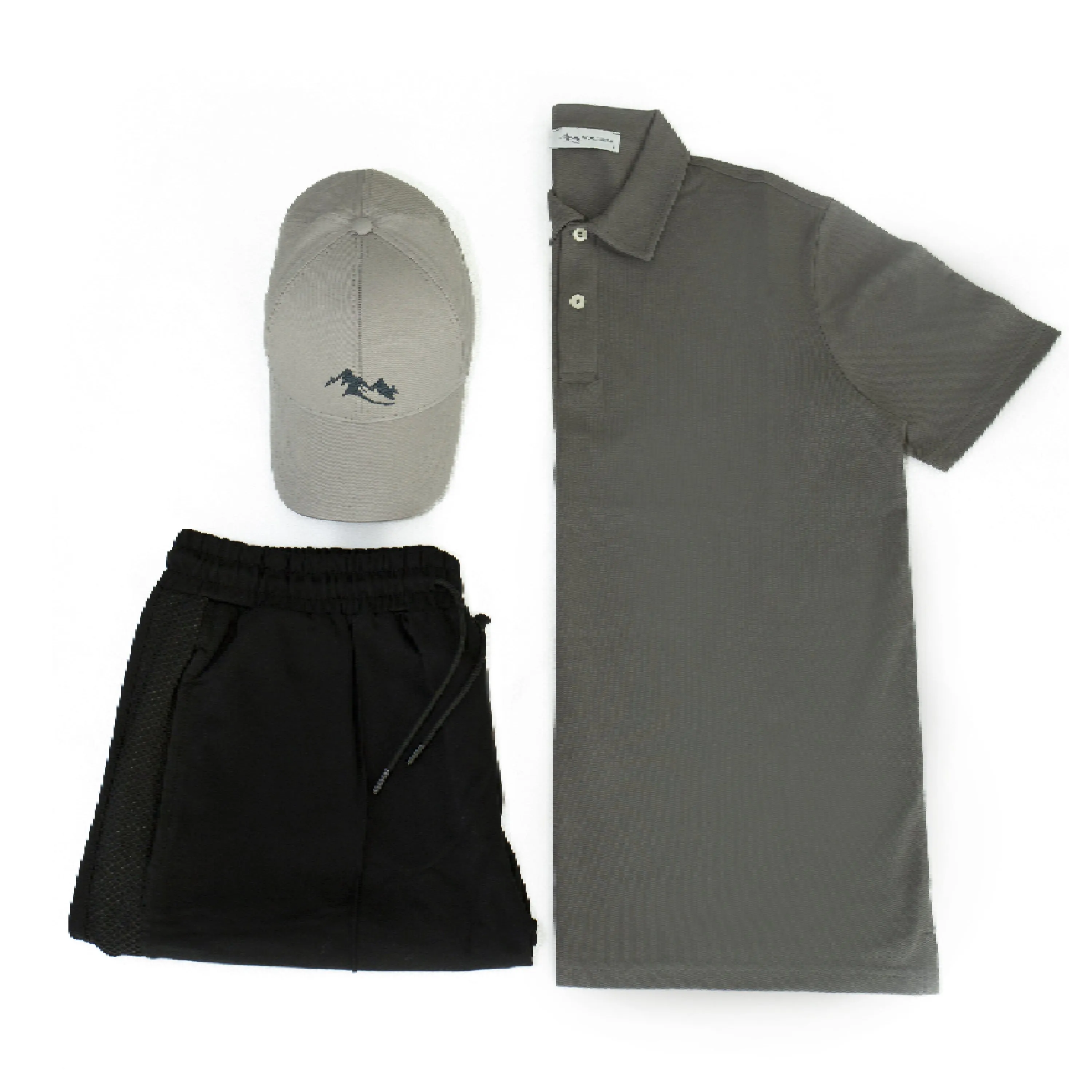 Polo T-Shirt, Bermuda Short and Hat Set (3-Piece)