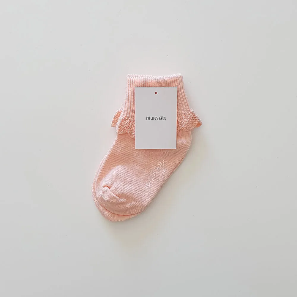 Poppie Cotton Socks - Baby Pink