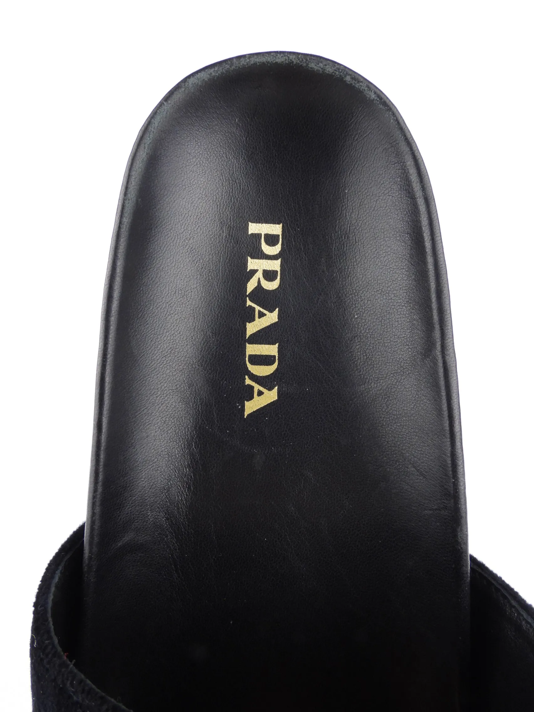 Prada Black and Red Printed Velvet Flip Flop Slip on Sandals - 40.5