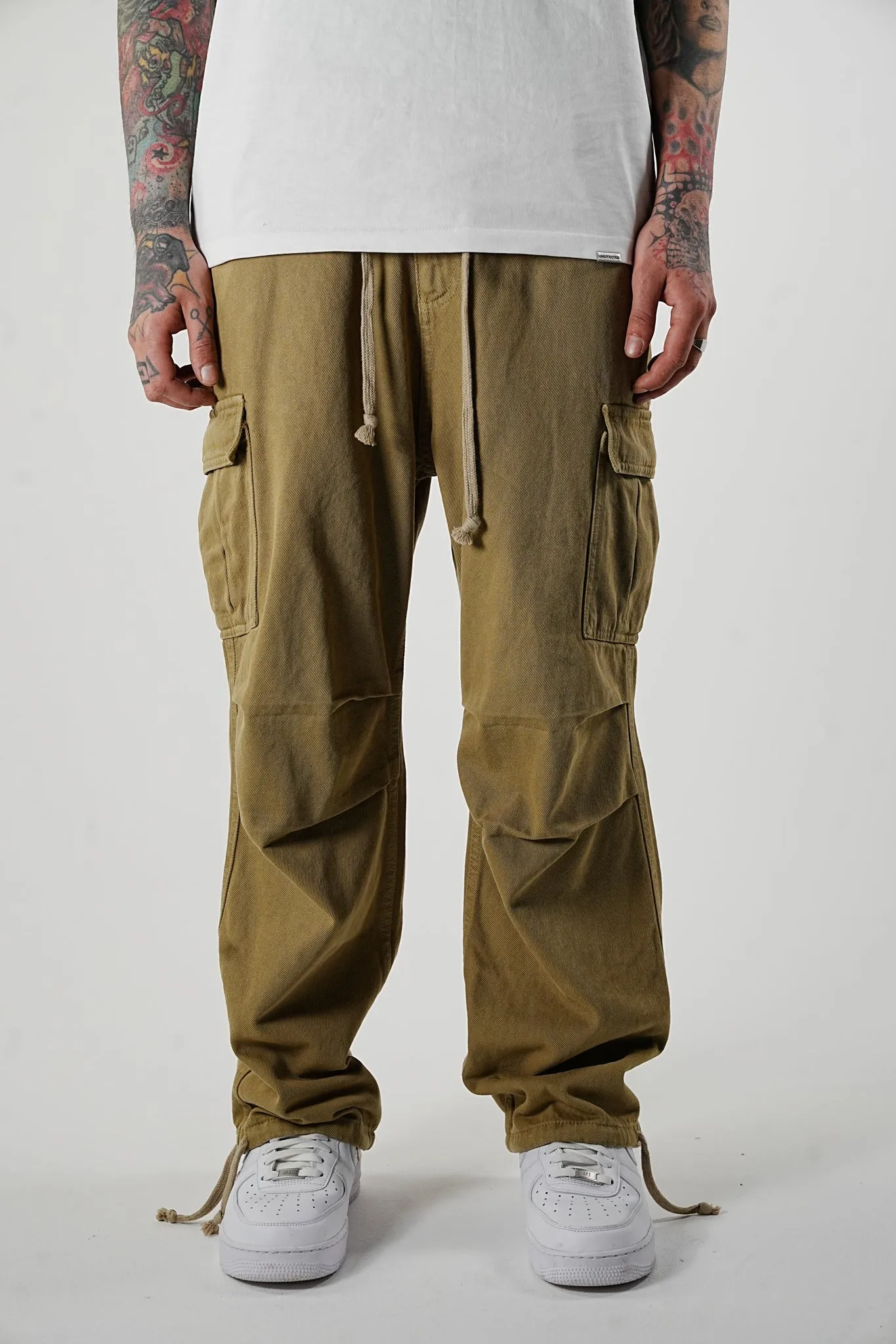 R11 Wide Fit Brown Cargo Pants