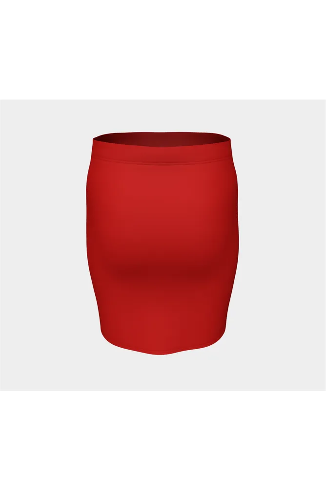 Red Fitted Skirt