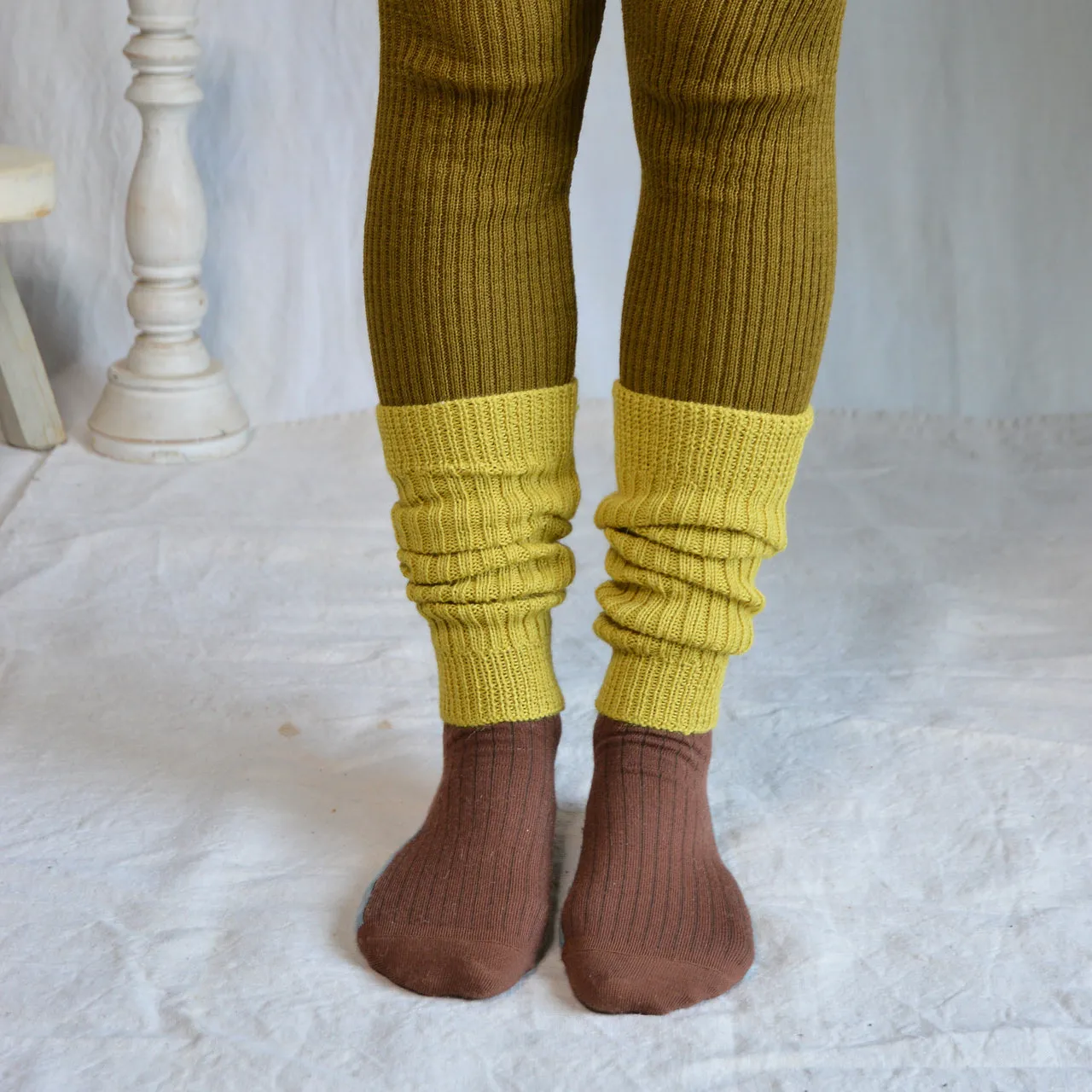 Ribbed Legwarmers in baby alpaca (Youth-Adult) *Last One!