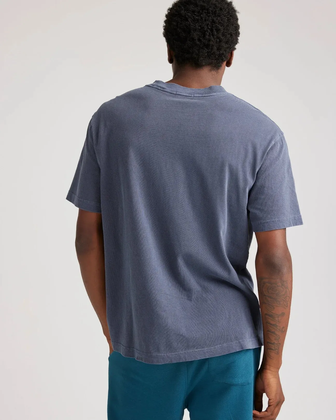 RicherPoorer Men's Relaxed Tee - Blue Steel