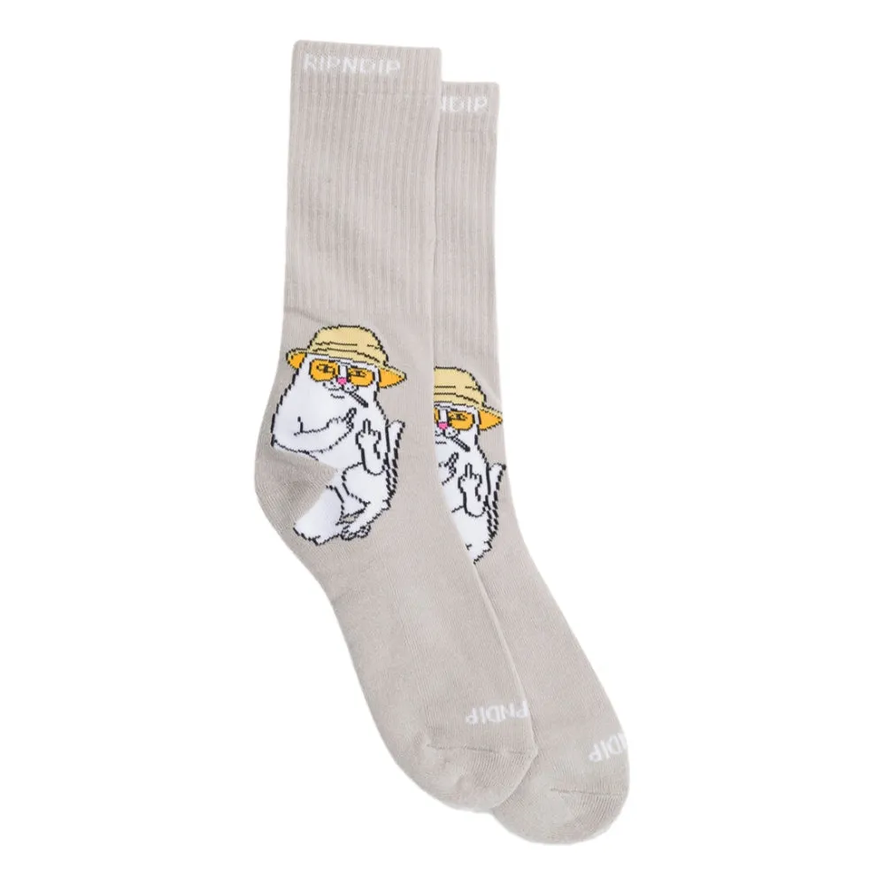 RIPNDIP NERMAL S. THOMPSON SOCKS-SAND