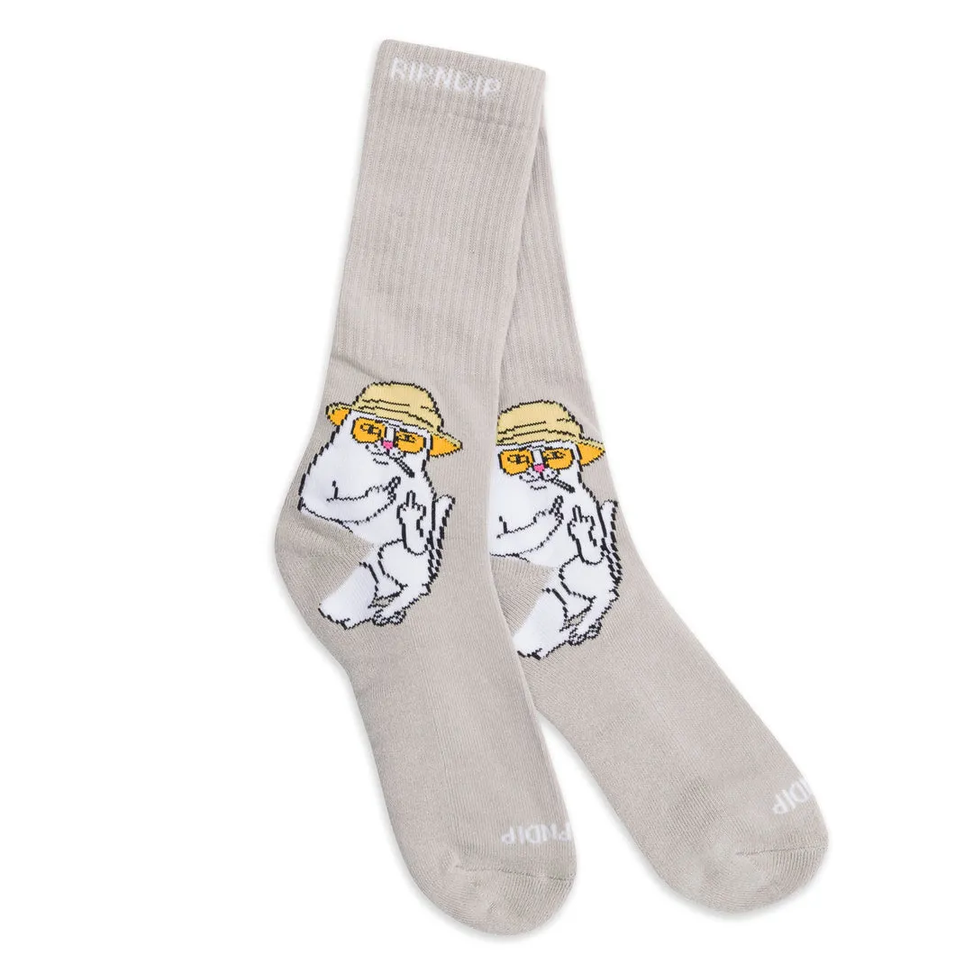 RIPNDIP NERMAL S. THOMPSON SOCKS-SAND