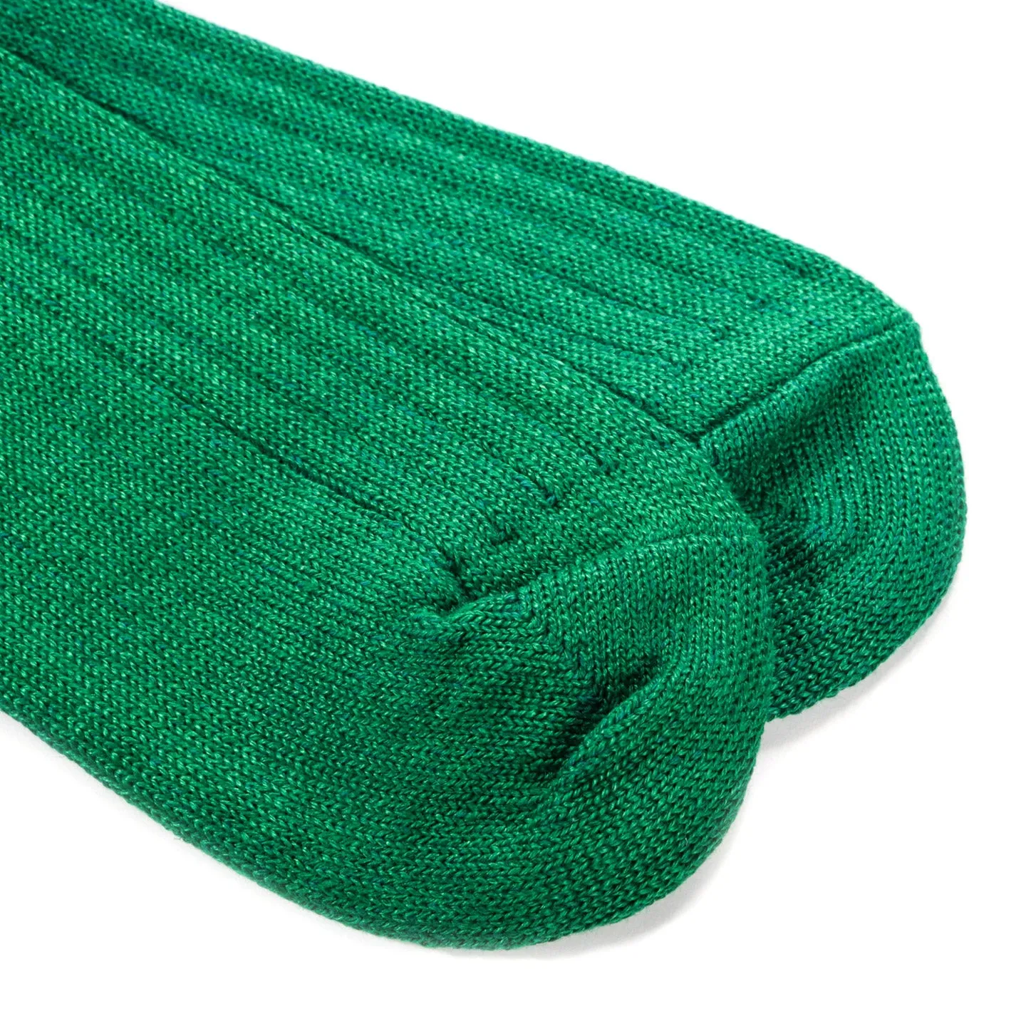 ROTOTO LINEN COTTON RIBBED SOCKS GREEN