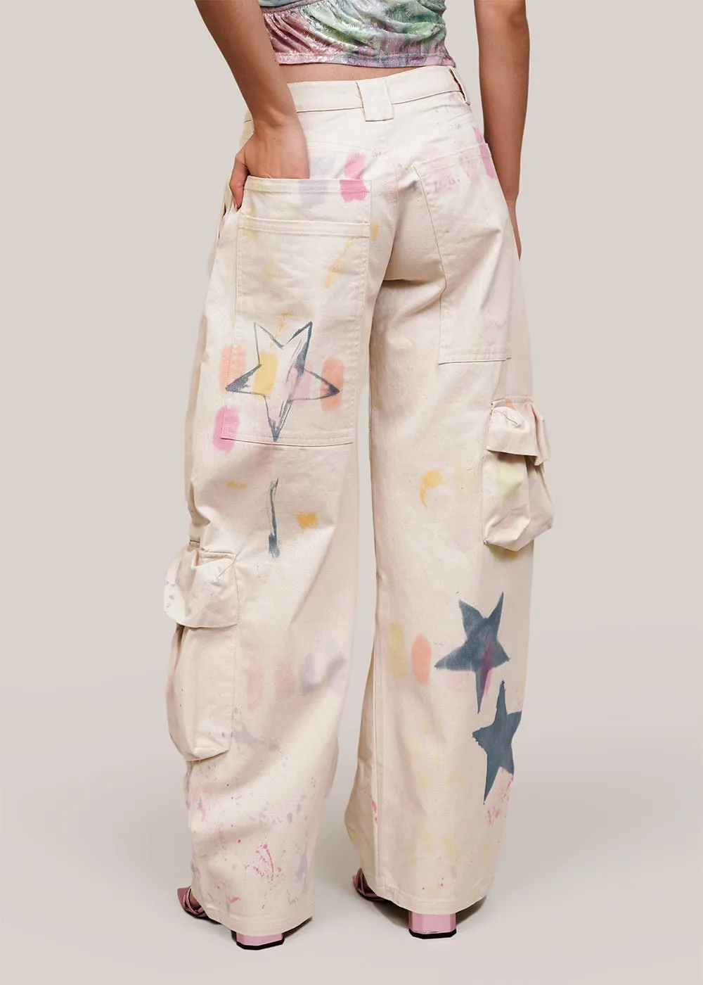 Star Burst Lawn Cargo Pant