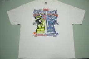 Superbowl History XL 2006 Seahawks Steelers Game Ticket T-Shirt