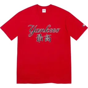 Supreme/MLB Kanji Teams Tee Red Yankees