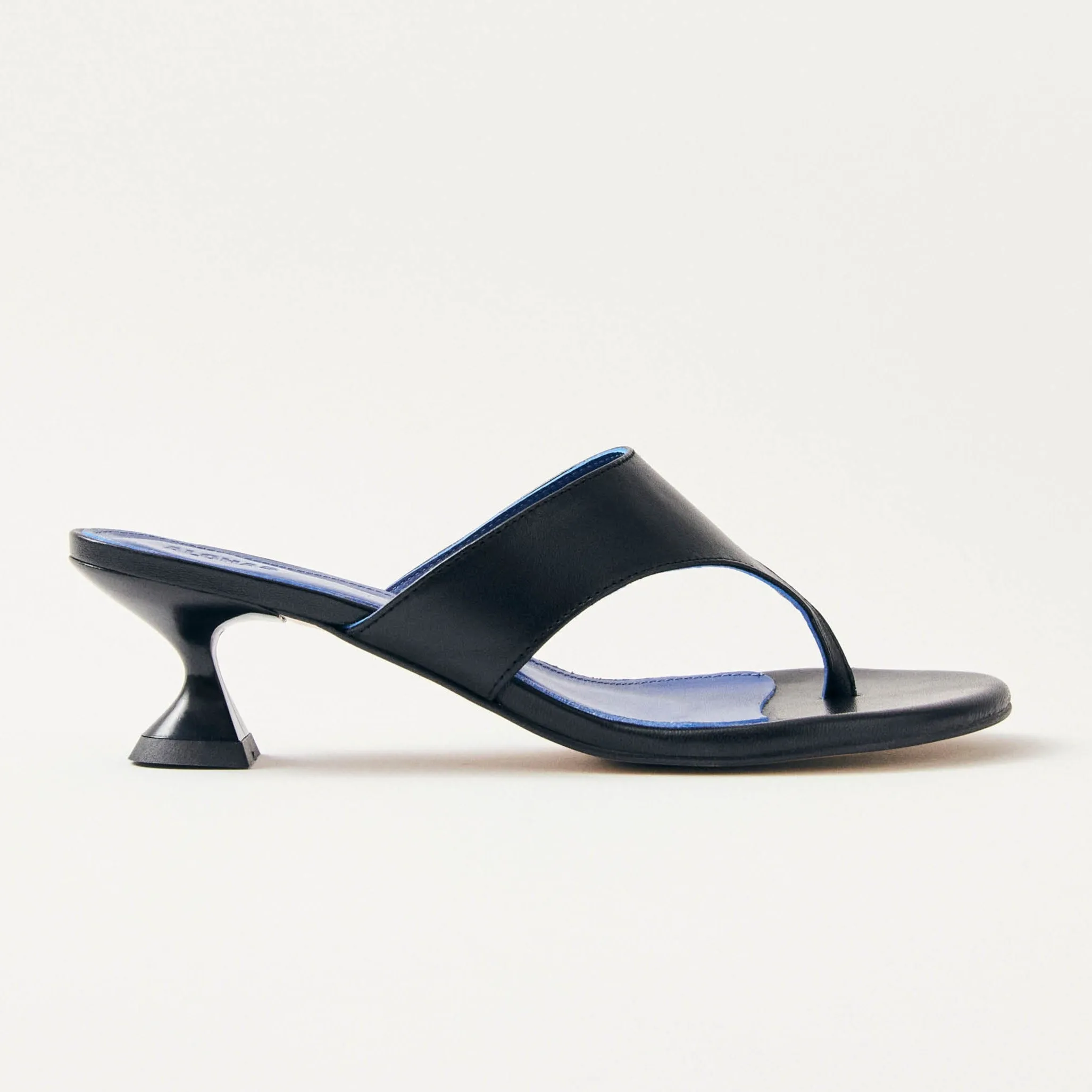 Tess Black Leather Sandals