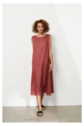 Tirelli - A-line Tank Dress - Soft Ruby