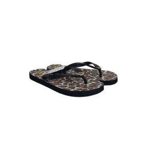 Tory Burch Black Leopard Print Flip Flops | Brand New |