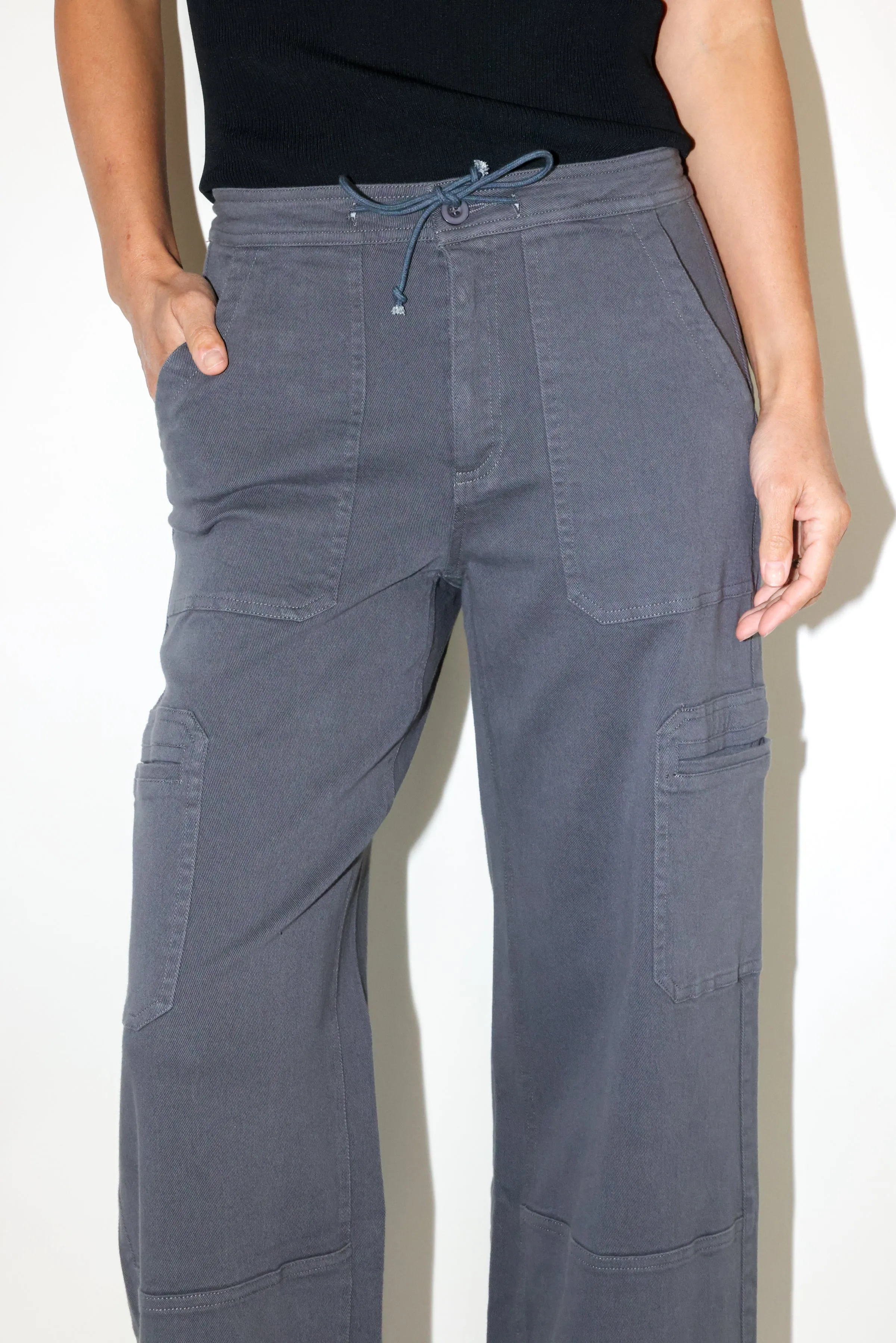 Washed Stretch Cargo Pants