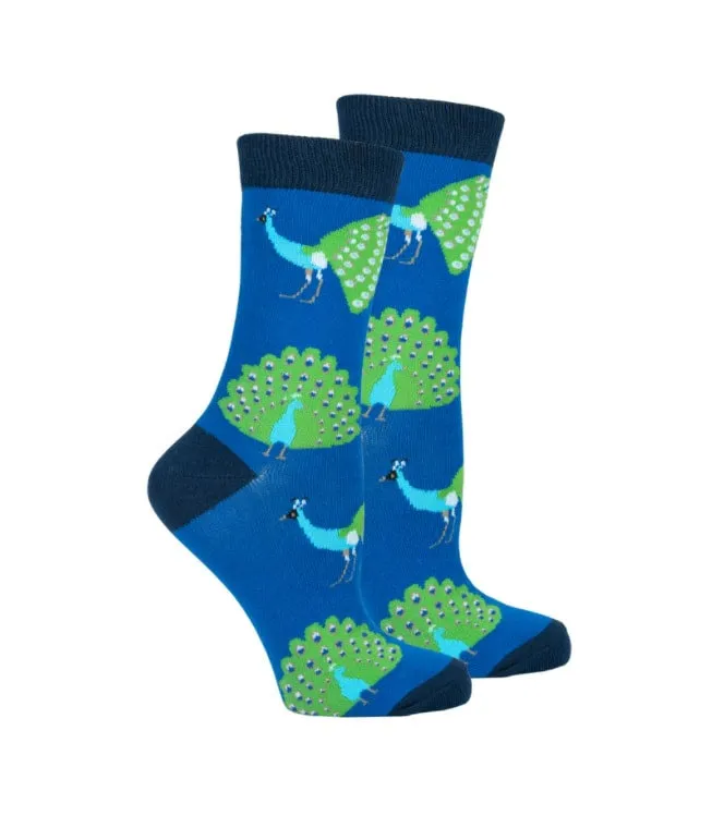 Women's Peacock Crew Socks