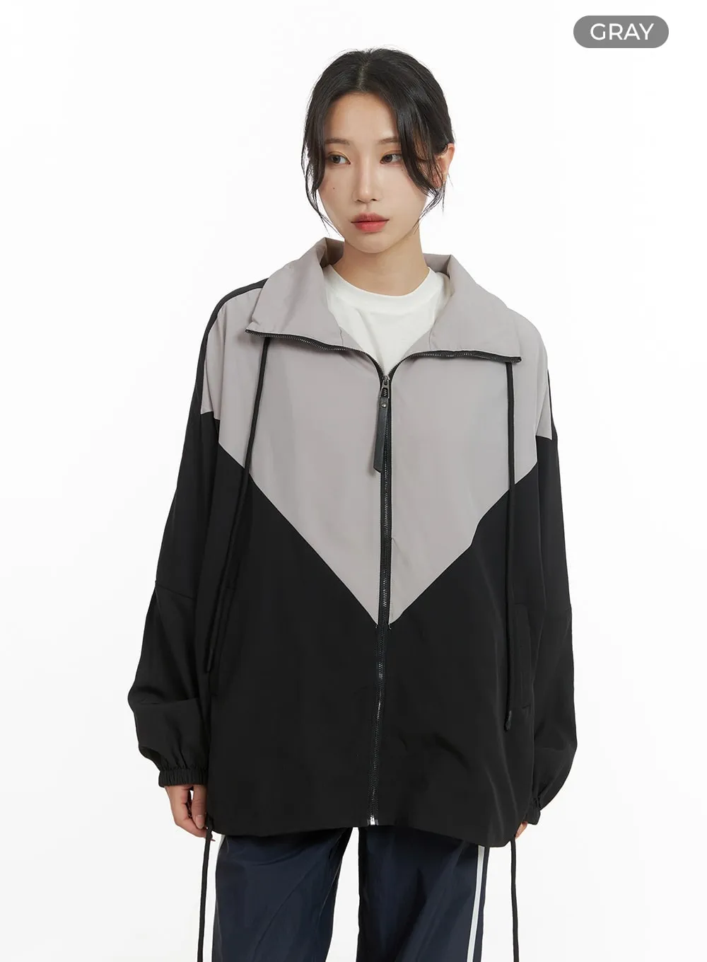 Zip-Up Color Block Jacket CM426